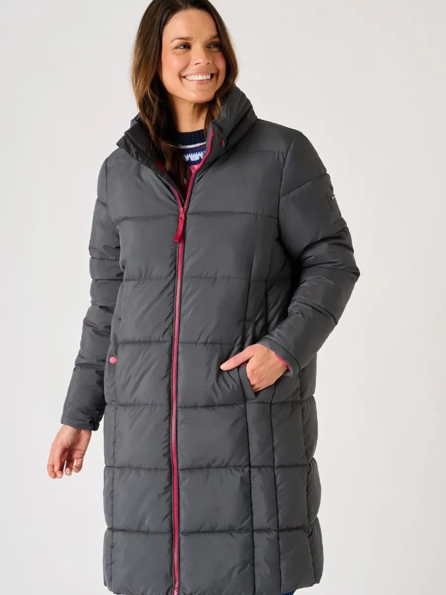 grey_longline_contrast_zi_0.webp Quba & Co Grey Longline Contrast Zip Padded Jacket - Orebro New