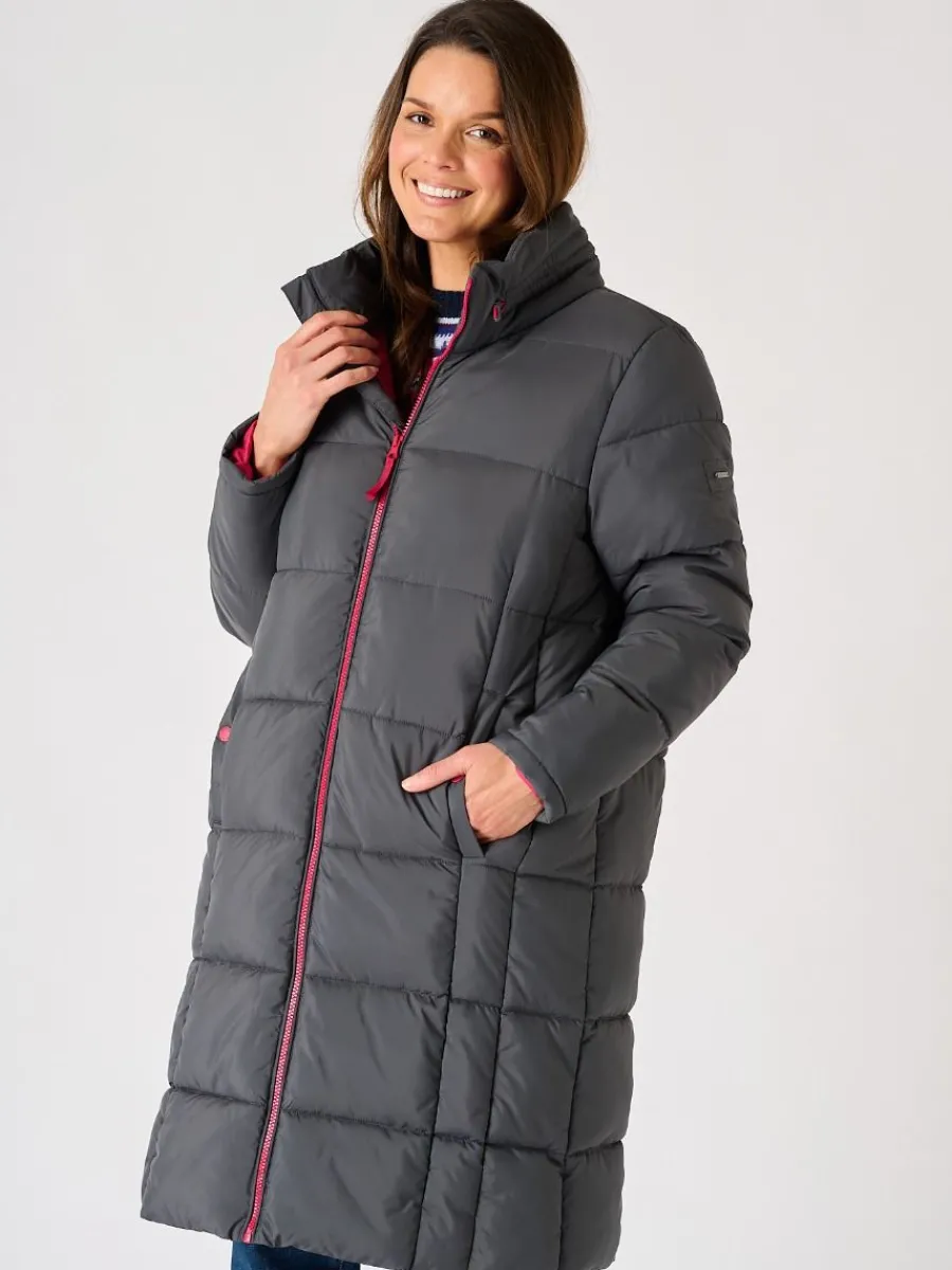 grey_longline_contrast_zi_11.webp Quba & Co Grey Longline Contrast Zip Padded Jacket - Orebro New