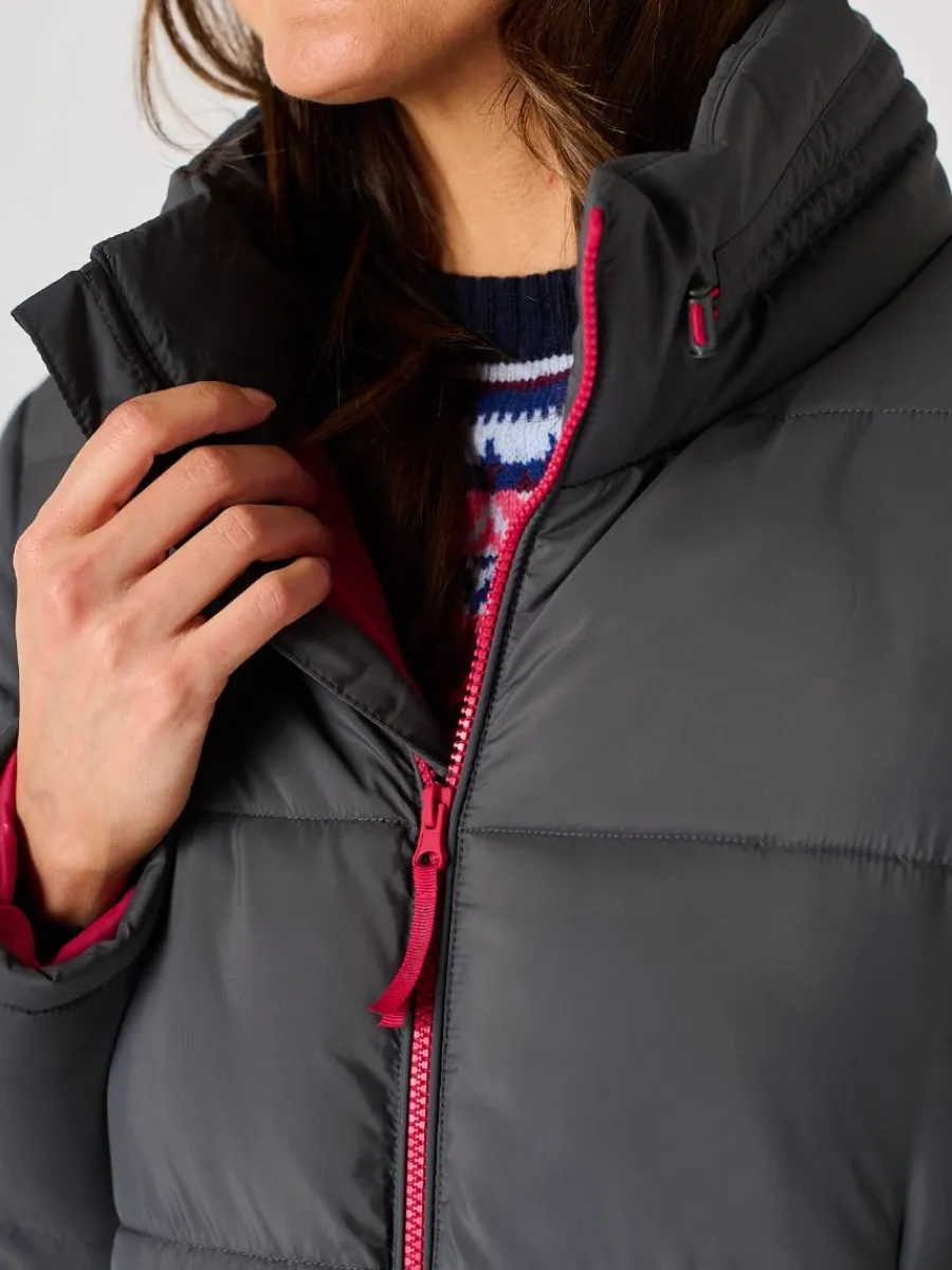 grey_longline_contrast_zi_4.webp Quba & Co Grey Longline Contrast Zip Padded Jacket - Orebro New