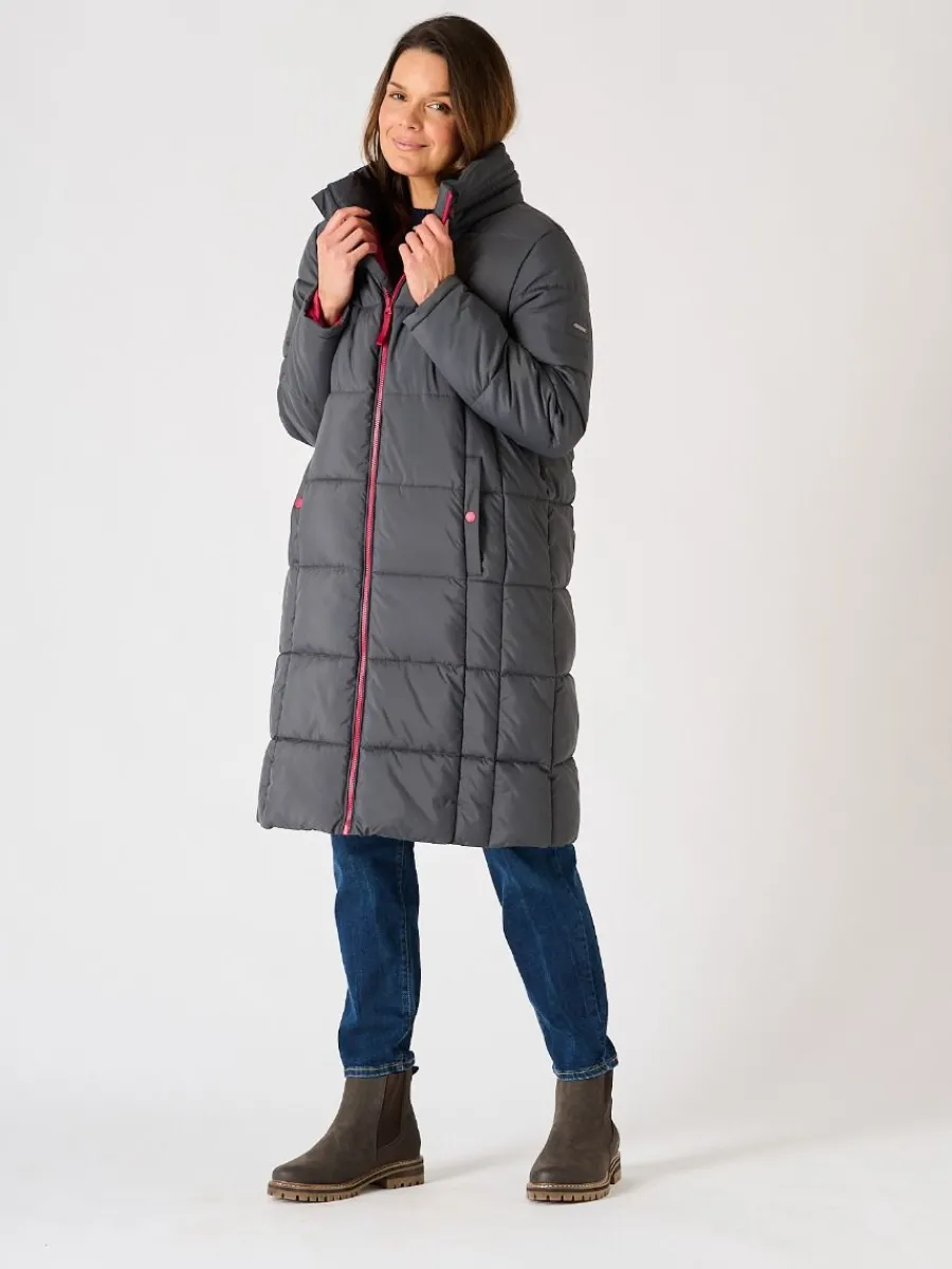 grey_longline_contrast_zi_5.webp Quba & Co Grey Longline Contrast Zip Padded Jacket - Orebro New