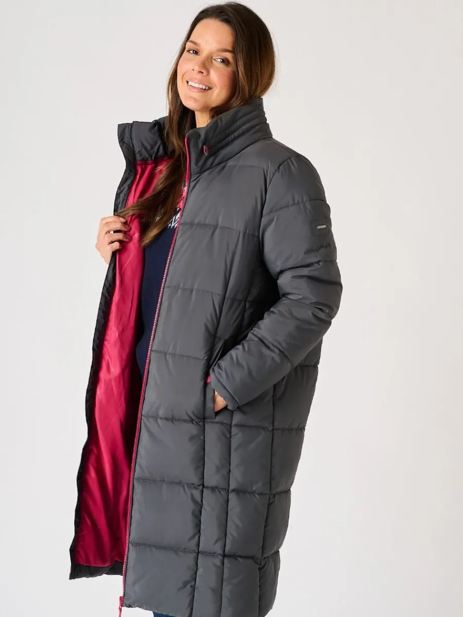 grey_longline_contrast_zi_6.webp Quba & Co Grey Longline Contrast Zip Padded Jacket - Orebro New