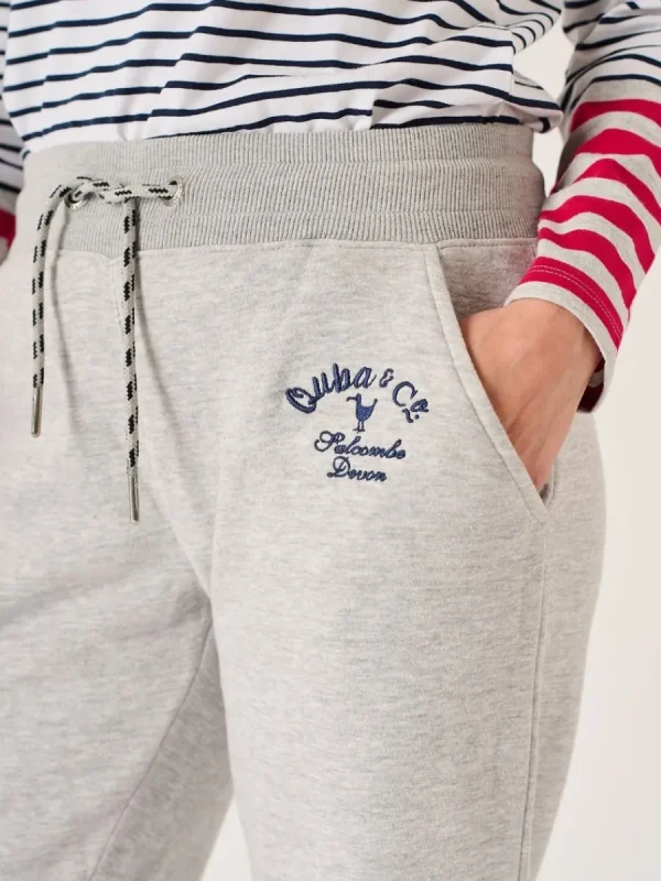 Quba & Co Grey Marl Straight Leg Jog Pants - Linar Online