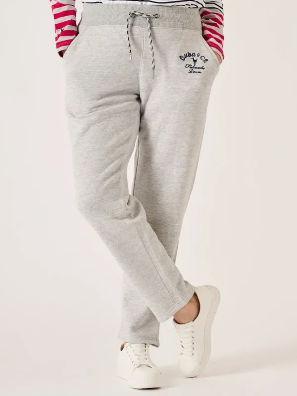 Quba & Co Grey Marl Straight Leg Jog Pants - Linar Online