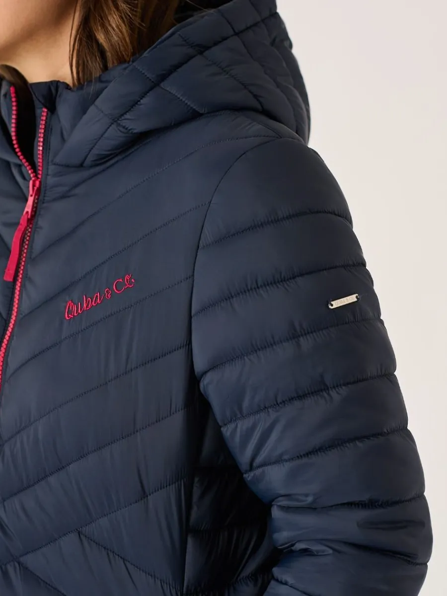 kallister_longline_puffer_6.webp Quba & Co Kallister Longline Puffer Coat in Navy Discount