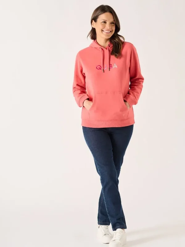 Quba & Co Leonora Classic Hoodie in Coral Online