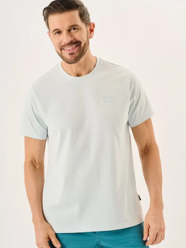 Quba & Co Light Blue Quba And Co Chest Logo T-Shirt - Chester Outlet