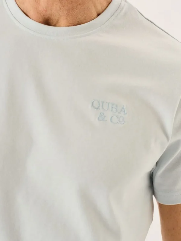 Quba & Co Light Blue Quba And Co Chest Logo T-Shirt - Chester Outlet