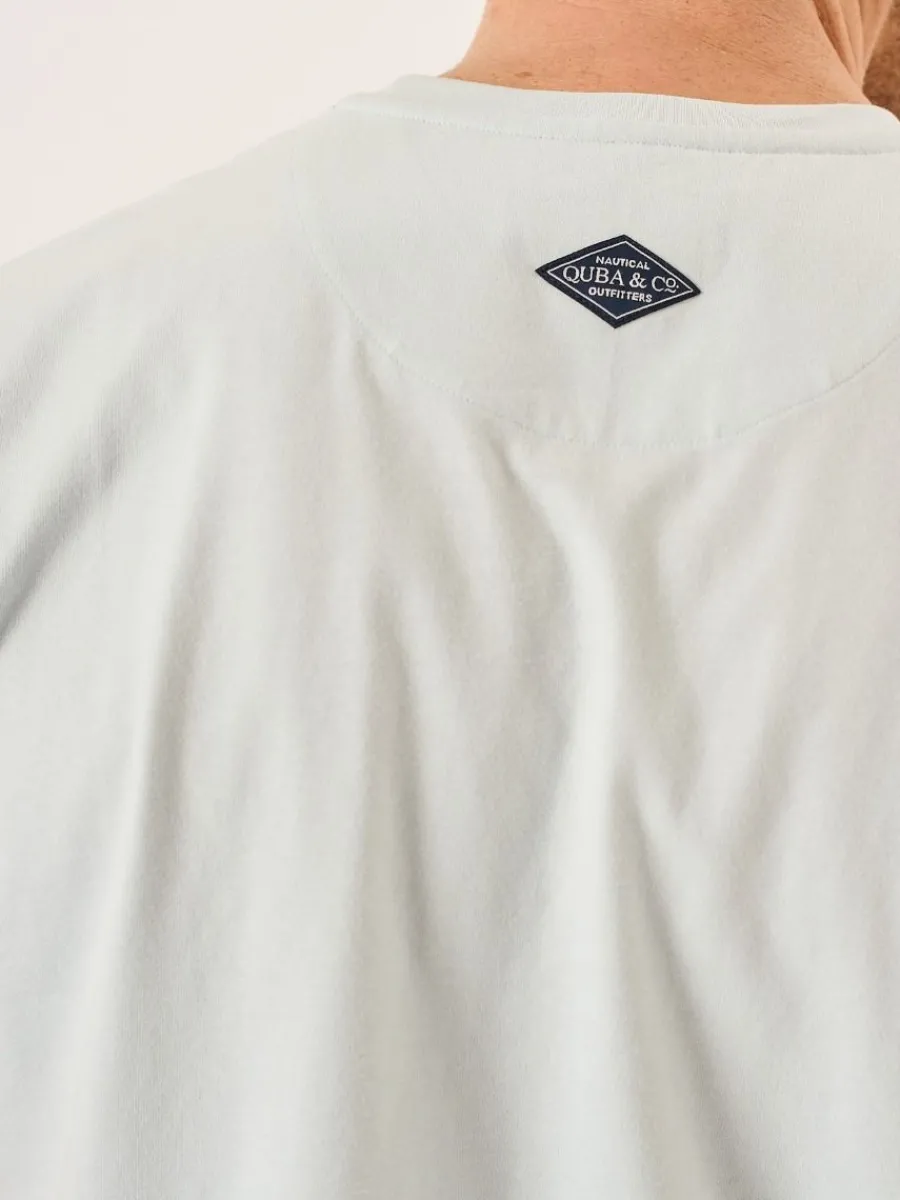 light_blue_quba_and_co_ch_9.webp Quba & Co Light Blue Quba And Co Chest Logo T-Shirt - Chester Outlet