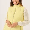 Quba & Co Light Yellow Ladies Quilted Gilet - Darina Discount