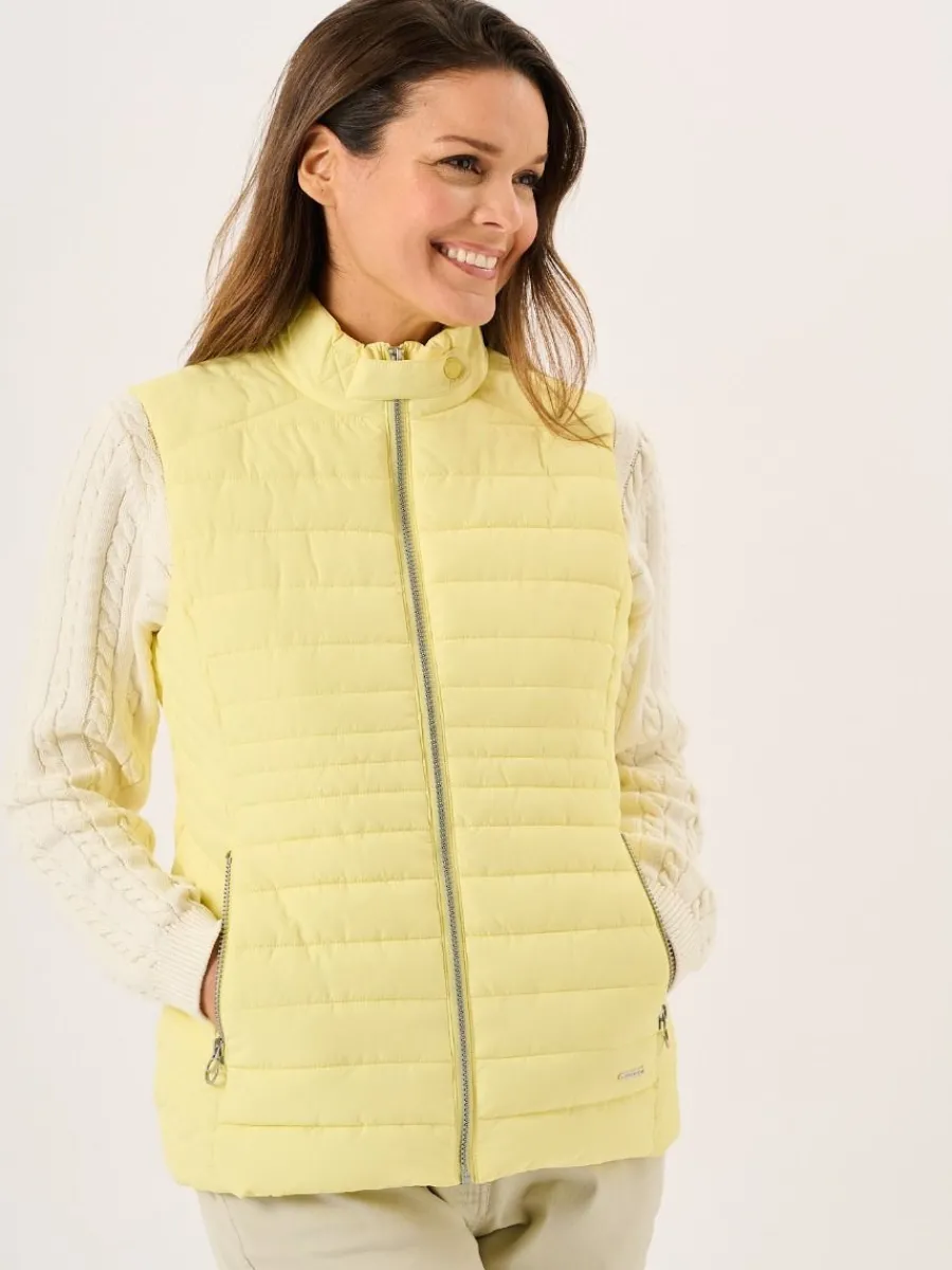 light_yellow_ladies_quilt_2.webp Quba & Co Light Yellow Ladies Quilted Gilet - Darina Discount