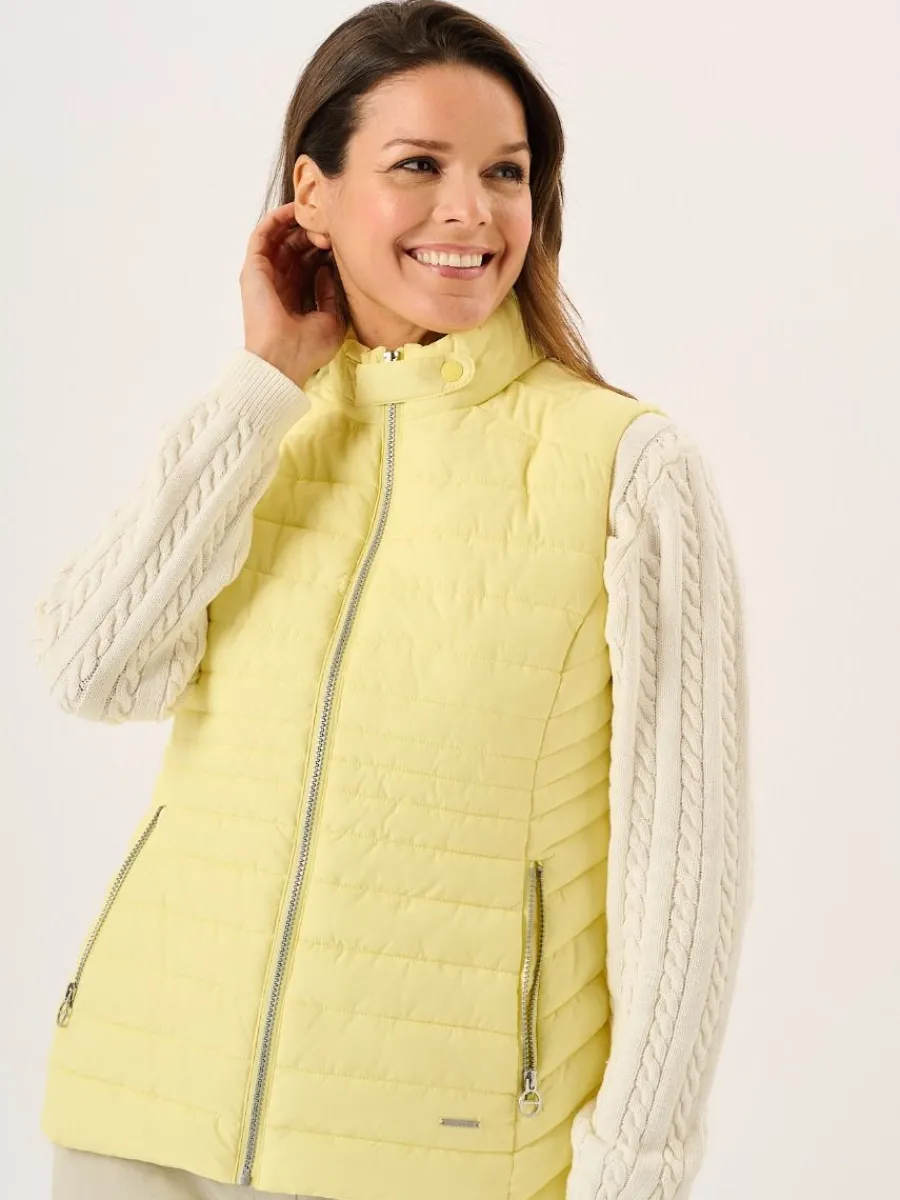 light_yellow_ladies_quilt_3.webp Quba & Co Light Yellow Ladies Quilted Gilet - Darina Discount