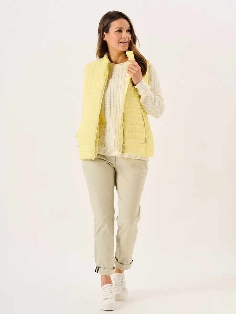 light_yellow_ladies_quilt_6.webp Quba & Co Light Yellow Ladies Quilted Gilet - Darina Discount