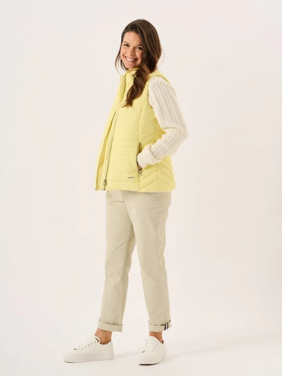 light_yellow_ladies_quilt_8.webp Quba & Co Light Yellow Ladies Quilted Gilet - Darina Discount
