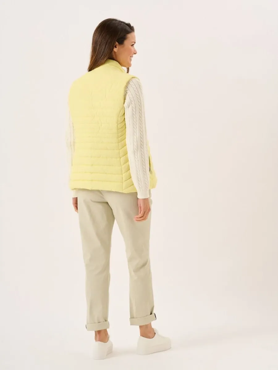 light_yellow_ladies_quilt_9.webp Quba & Co Light Yellow Ladies Quilted Gilet - Darina Discount