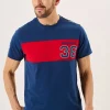 Quba & Co Marine Blue And Red X-Series Colour Block T-Shirt - Dornan New