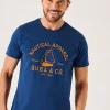 Quba & Co Marine Blue Lifestyle Nautical Graphic T-Shirt - Darton Outlet