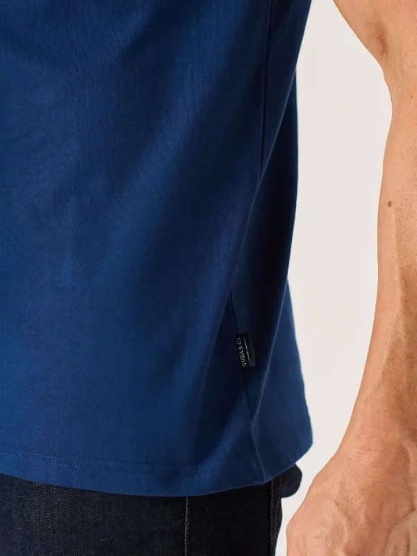 Quba & Co Marine Blue Lifestyle Nautical Graphic T-Shirt - Darton Outlet