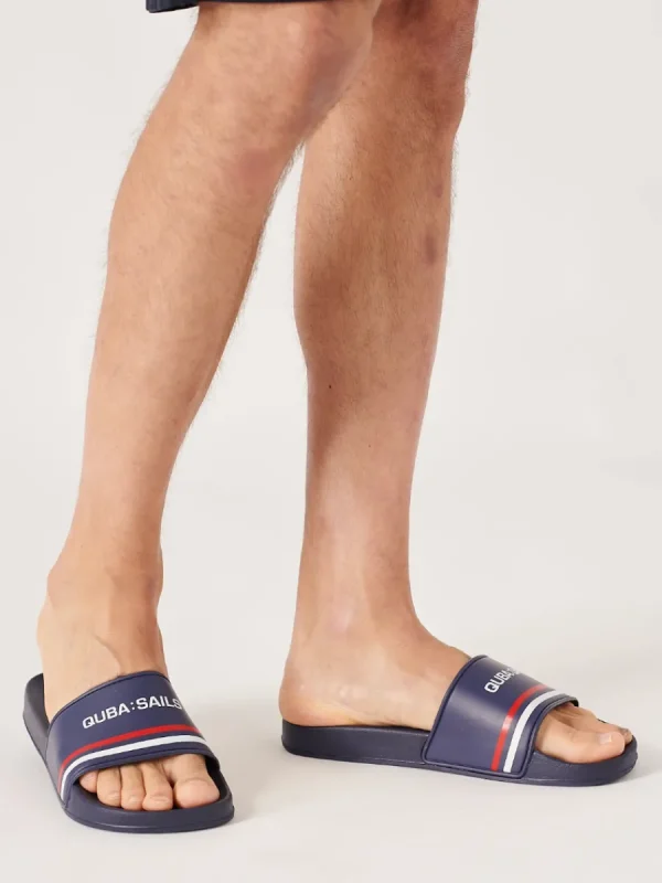 Quba & Co Mens Dark Navy X-Series Sliders - Nicho Hot