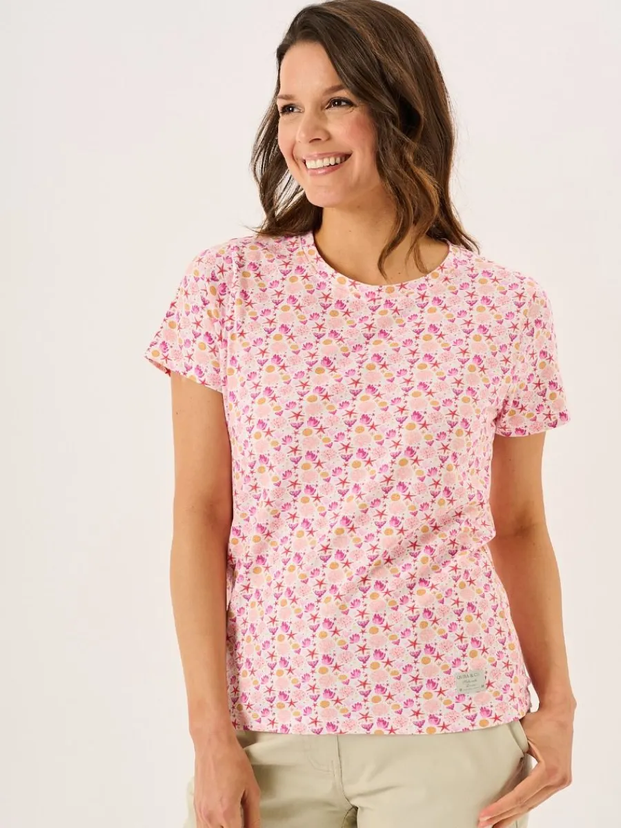multcoloured_short_sleeve_3.webp Quba & Co Multcoloured Short Sleeve Coral Design Print T-Shirt - Ryla Outlet