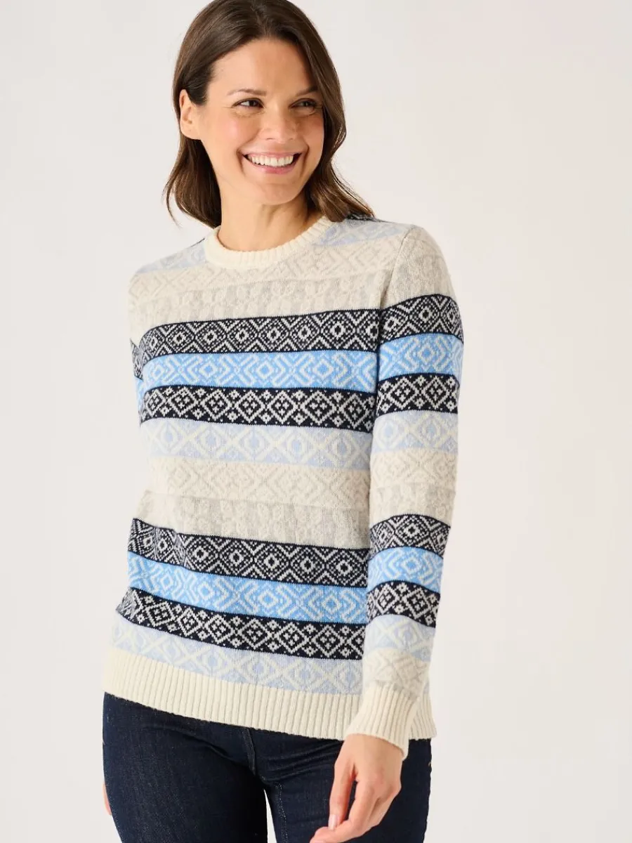 multicoloured_blue_lambsw_0.webp Quba & Co Multicoloured Blue Lambswool Rich Fairisle Style Jumper - Farla Best
