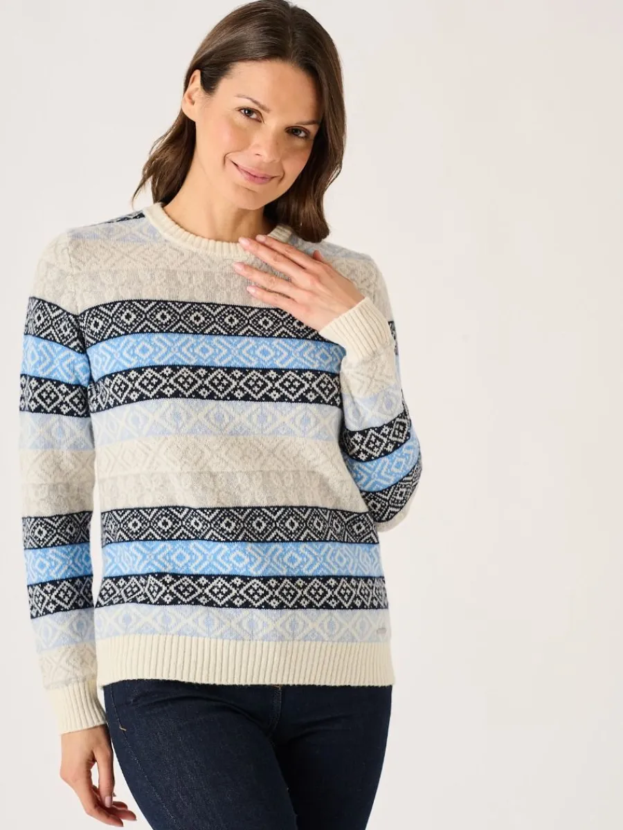 multicoloured_blue_lambsw_2.webp Quba & Co Multicoloured Blue Lambswool Rich Fairisle Style Jumper - Farla Best