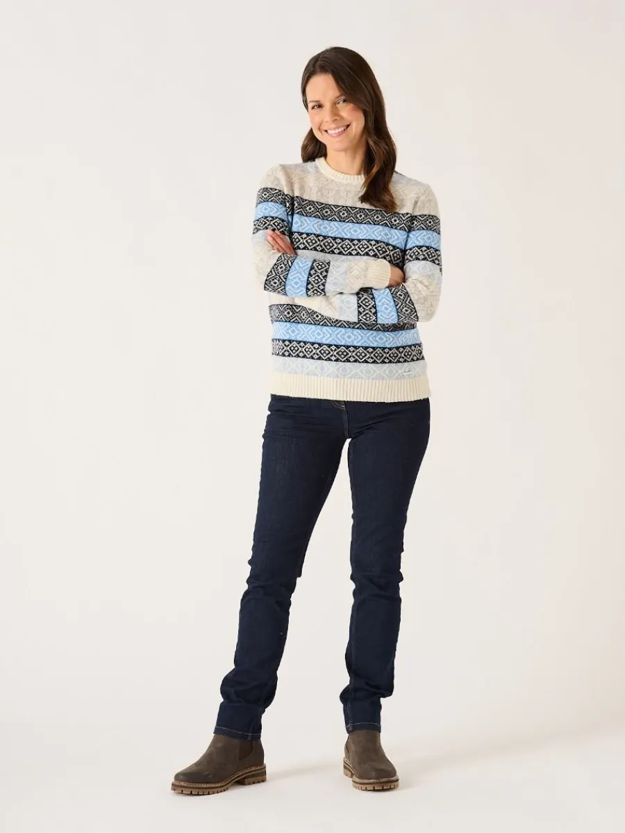 multicoloured_blue_lambsw_3.webp Quba & Co Multicoloured Blue Lambswool Rich Fairisle Style Jumper - Farla Best