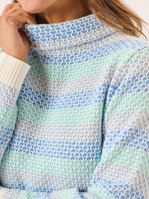Quba & Co Multicoloured Cowl Neck Textured Jumper - Greta Hot