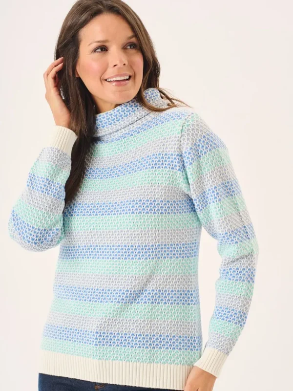 Quba & Co Multicoloured Cowl Neck Textured Jumper - Greta Hot