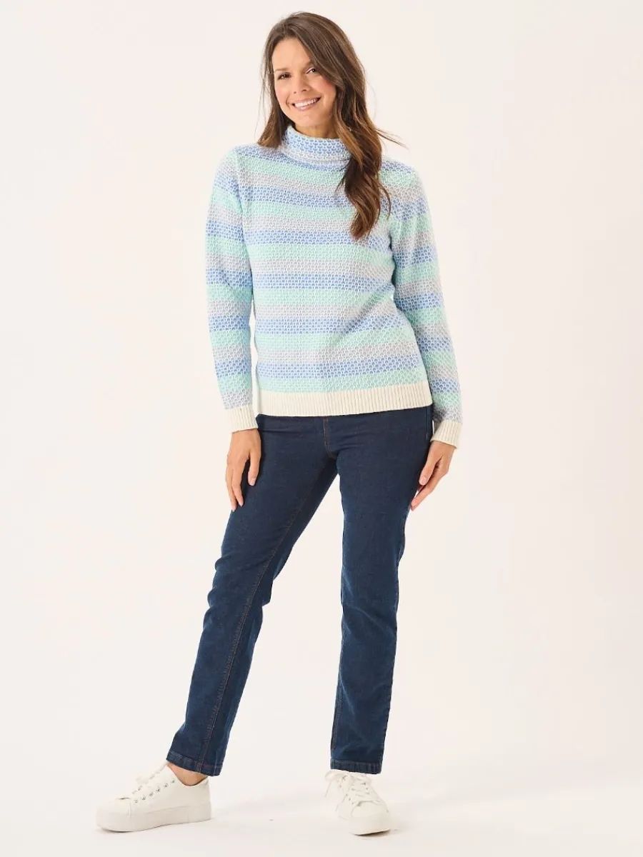 multicoloured_cowl_neck_t_5.webp Quba & Co Multicoloured Cowl Neck Textured Jumper - Greta Hot