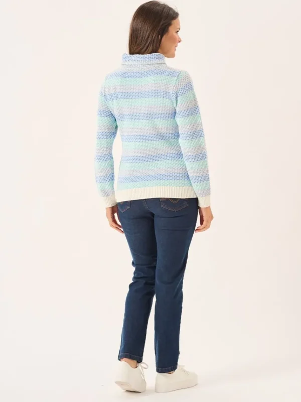 Quba & Co Multicoloured Cowl Neck Textured Jumper - Greta Hot