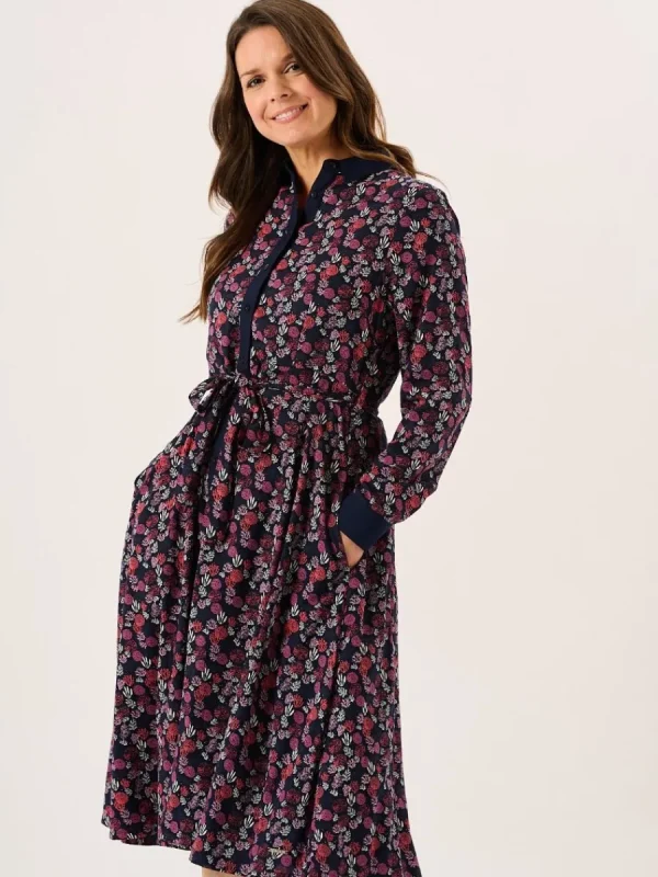 Quba & Co Multicoloured Long Sleeve Nautical Print Shirt Dress - Tally Online