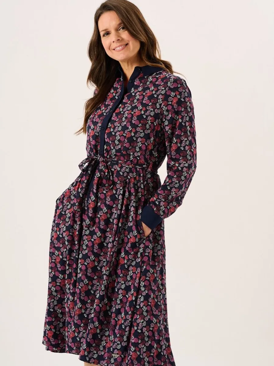 multicoloured_long_sleeve_0.webp Quba & Co Multicoloured Long Sleeve Nautical Print Shirt Dress - Tally Online