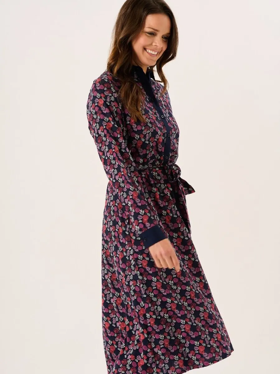 multicoloured_long_sleeve_3.webp Quba & Co Multicoloured Long Sleeve Nautical Print Shirt Dress - Tally Online