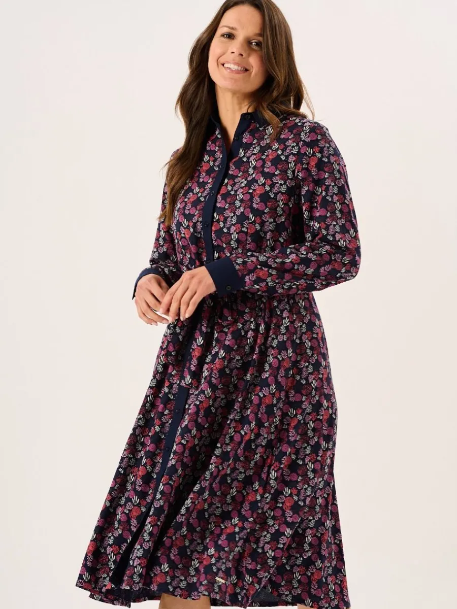 multicoloured_long_sleeve_5.webp Quba & Co Multicoloured Long Sleeve Nautical Print Shirt Dress - Tally Online