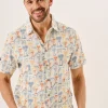 Quba & Co Multicoloured Nautical Print Short Sleeve Slub Shirt - Shey Sale