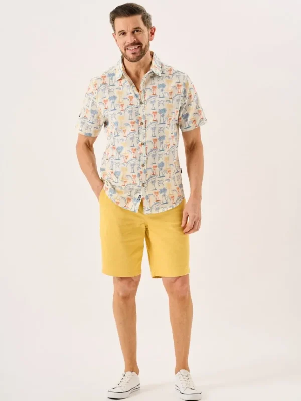 Quba & Co Multicoloured Nautical Print Short Sleeve Slub Shirt - Shey Sale