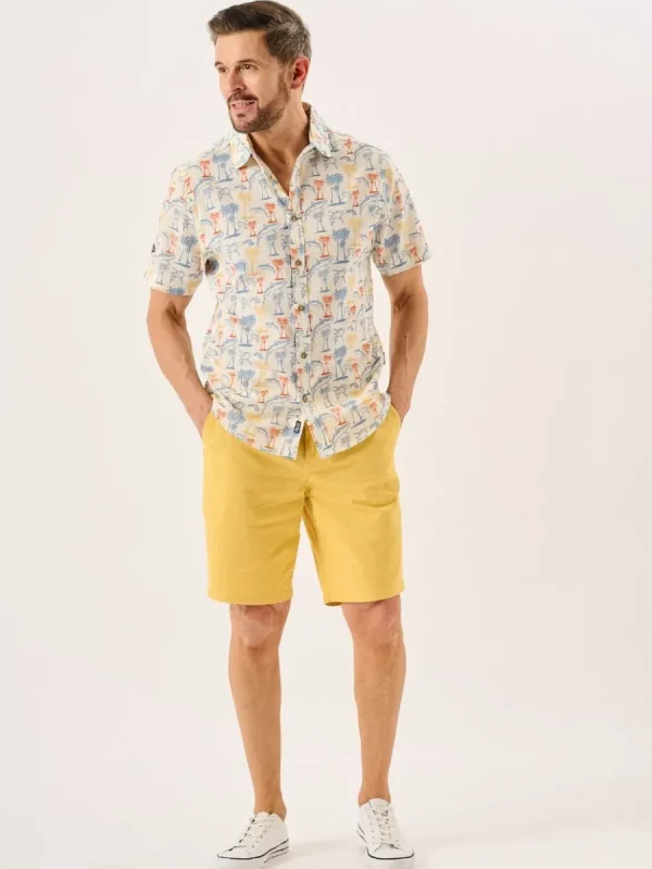 Quba & Co Multicoloured Nautical Print Short Sleeve Slub Shirt - Shey Sale