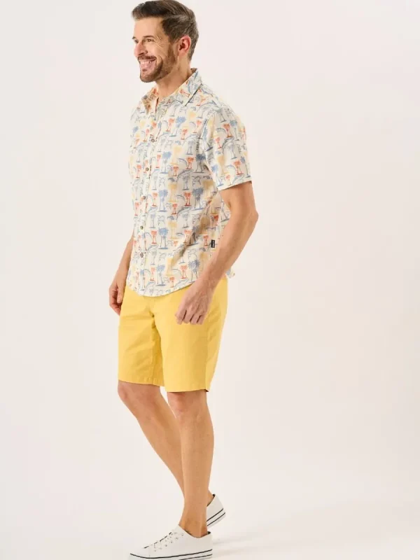 Quba & Co Multicoloured Nautical Print Short Sleeve Slub Shirt - Shey Sale