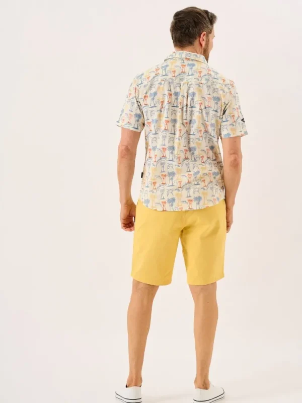 Quba & Co Multicoloured Nautical Print Short Sleeve Slub Shirt - Shey Sale