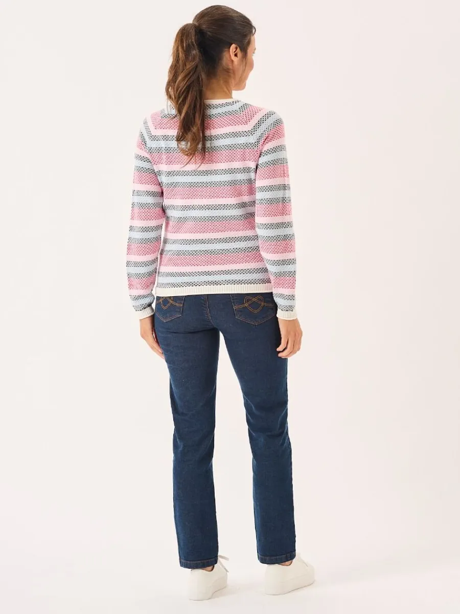 multicoloured_raglan_text_7.webp Quba & Co Multicoloured Raglan Textured Knitted Jumper - Barley Discount