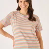 Quba & Co Multicoloured Striped Cotton T-Shirt - Viva New