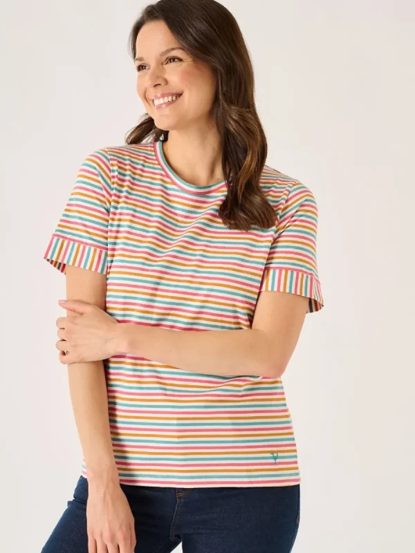 Quba & Co Multicoloured Striped Cotton T-Shirt - Viva New