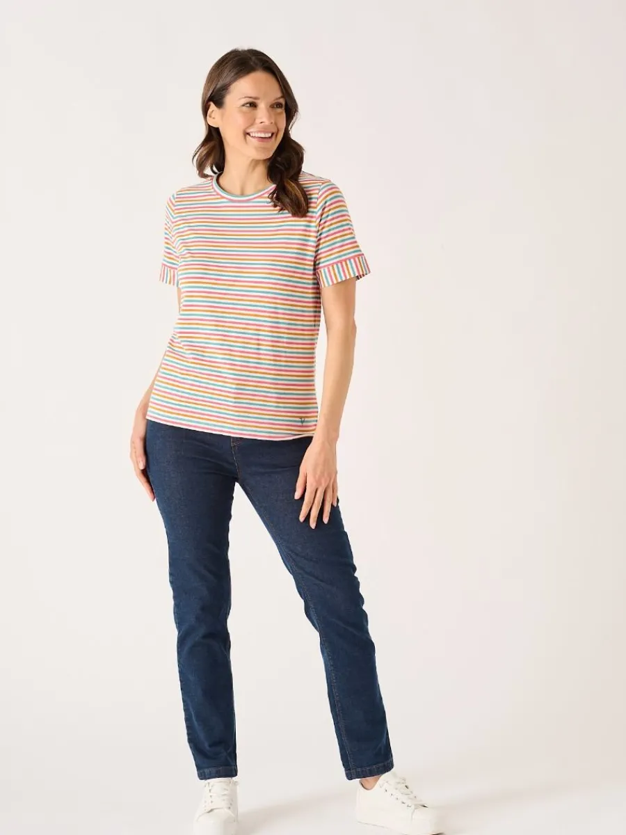 multicoloured_striped_cot_3-2.webp Quba & Co Multicoloured Striped Cotton T-Shirt - Viva New