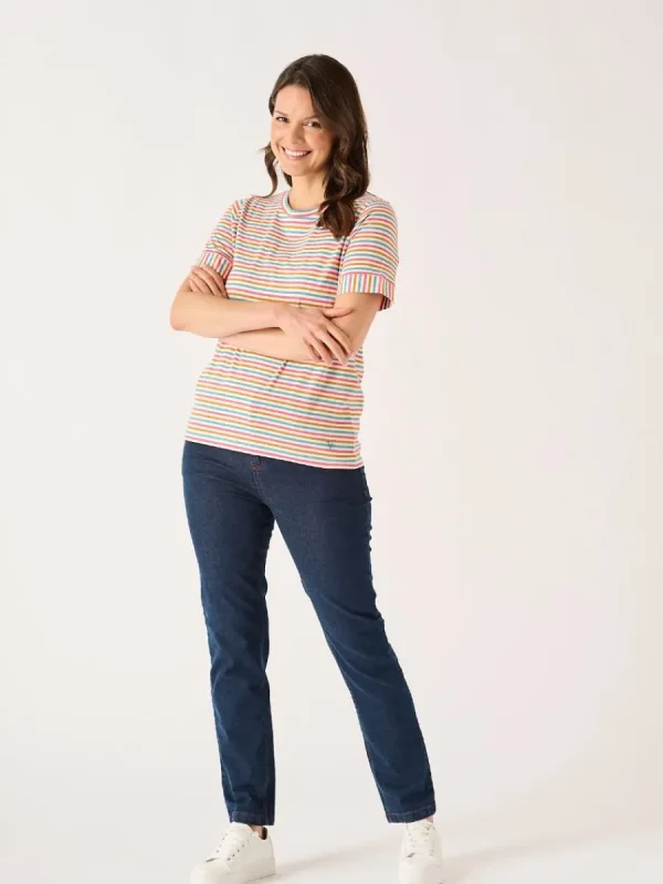 Quba & Co Multicoloured Striped Cotton T-Shirt - Viva New