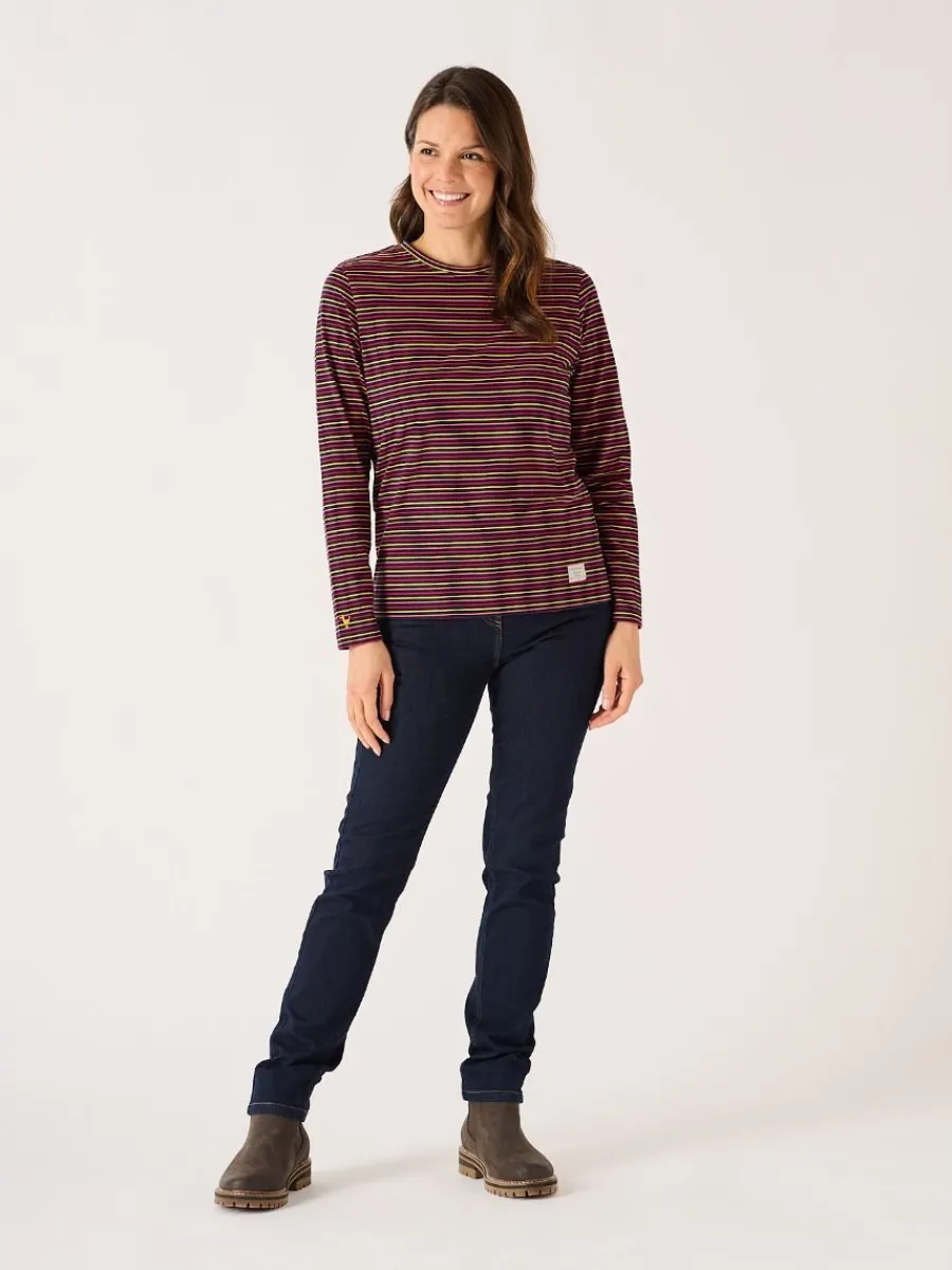 multicoloured_striped_cot_4.webp Quba & Co Multicoloured Striped Cotton Long Sleeve T-Shirt - Pinock Online