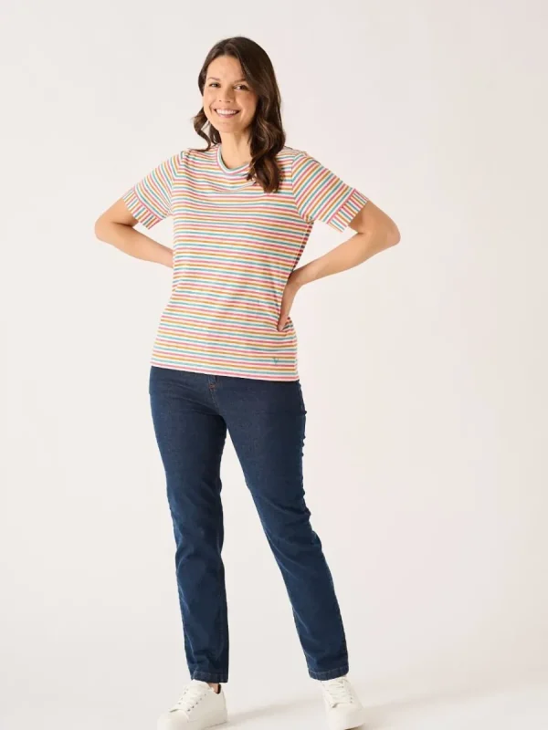 Quba & Co Multicoloured Striped Cotton T-Shirt - Viva New