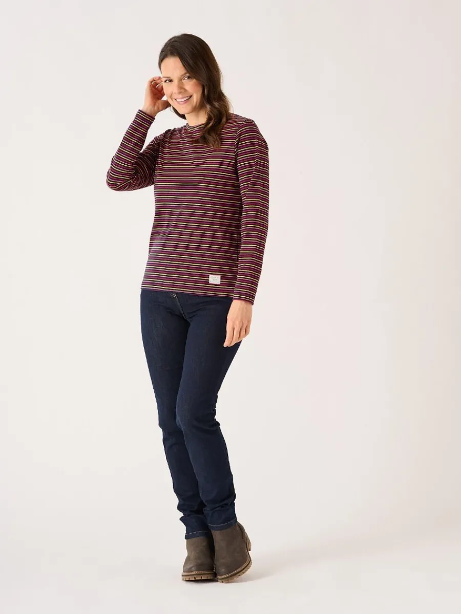 multicoloured_striped_cot_5.webp Quba & Co Multicoloured Striped Cotton Long Sleeve T-Shirt - Pinock Online