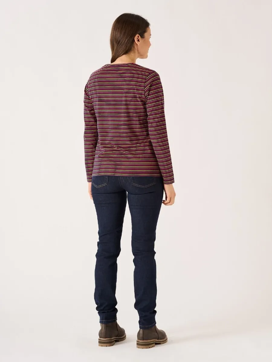 multicoloured_striped_cot_7.webp Quba & Co Multicoloured Striped Cotton Long Sleeve T-Shirt - Pinock Online
