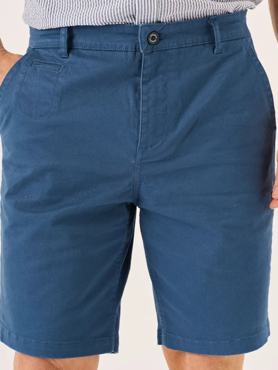 mykonos_blue_stretch_chin_2.webp Quba & Co Mykonos Blue Stretch Chino Shorts - Sandor New