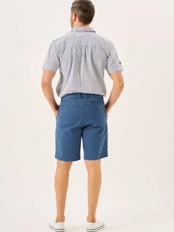 Quba & Co Mykonos Blue Stretch Chino Shorts - Sandor New